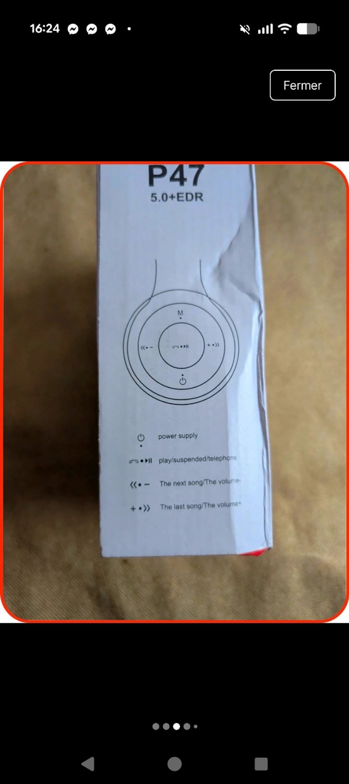 Casque Sans Fil P47 Bluetooth 5.0+EDR - Neuf (Boîte abîmée - photo numéro 3