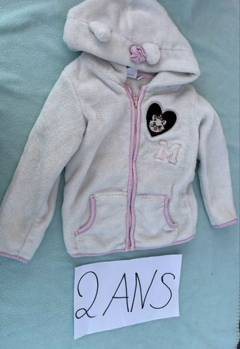 Sweat Zippé Disney Marie – Blanc tout doux – 2 ans 🐾