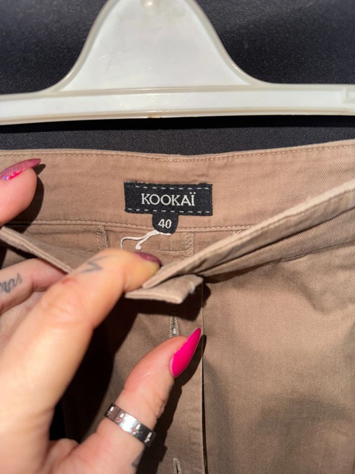 Jupe longue à boutons, Kookaï, beige, taille 40 - photo numéro 3