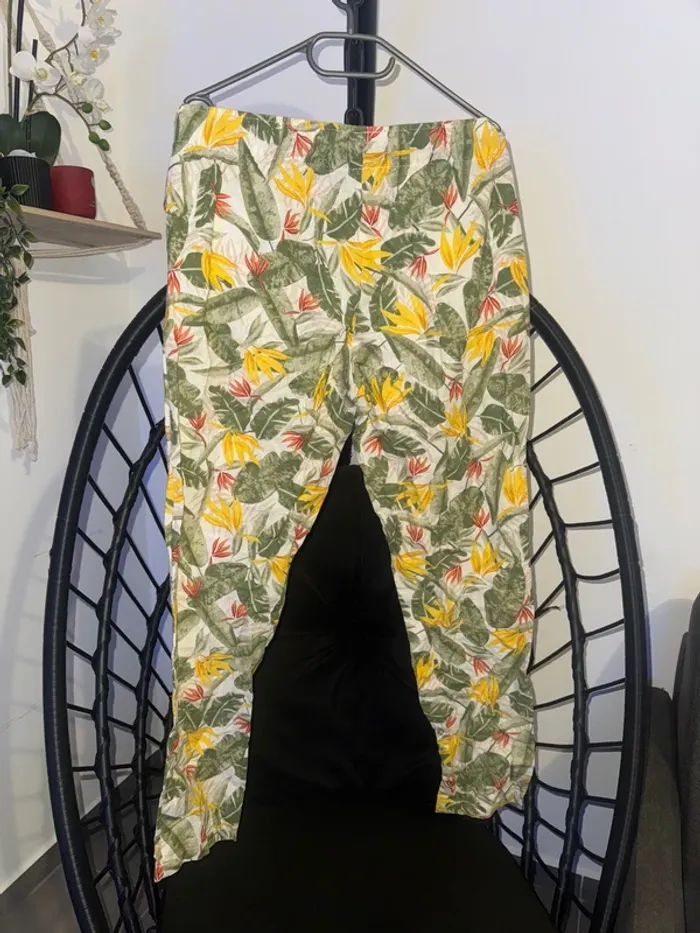 Pantalon femme coloré vert et jaune – Taille 42, style et confort - photo numéro 3