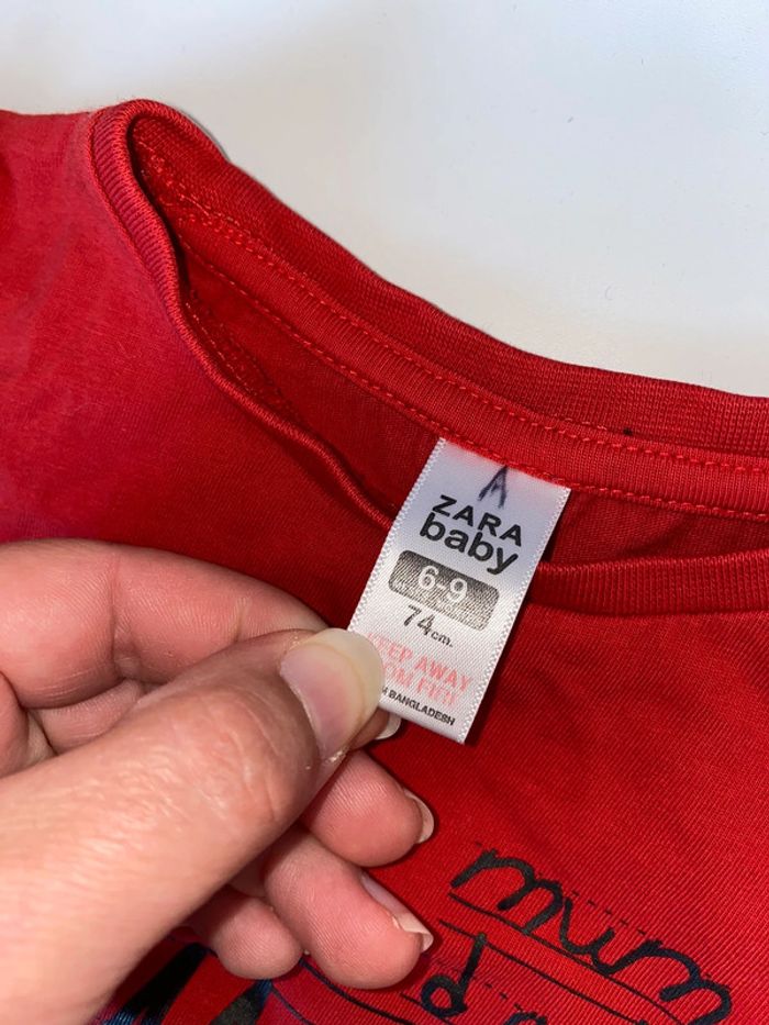 Tee shirt Zara 9 mois - photo numéro 2