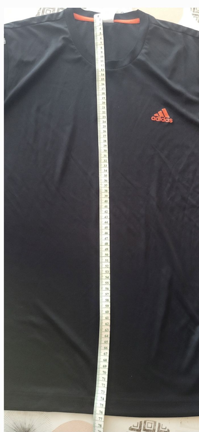 Adidas TShirt TXL/TFr42- Noir- Coupe Droite- 100%Polyester en TBE - photo numéro 9