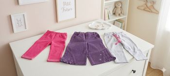 👖 Lot de 3 Pantalons Bébé - Taille 6 mois 🌈