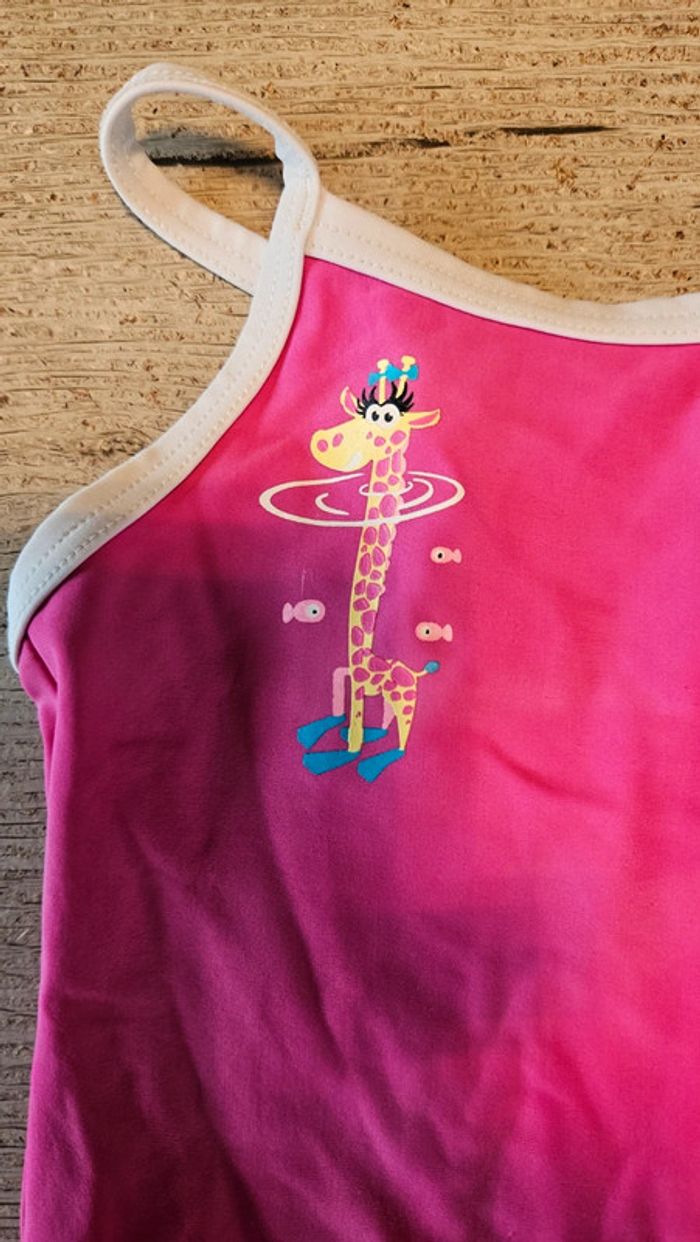 Maillot de bain 1 pièce fille, fushia, Decathlon, 18 mois, nickel - photo numéro 3
