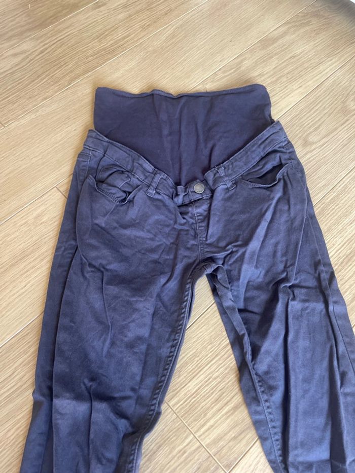 Pantalon jean slim maternité grossesse taille 36 gris - photo numéro 2