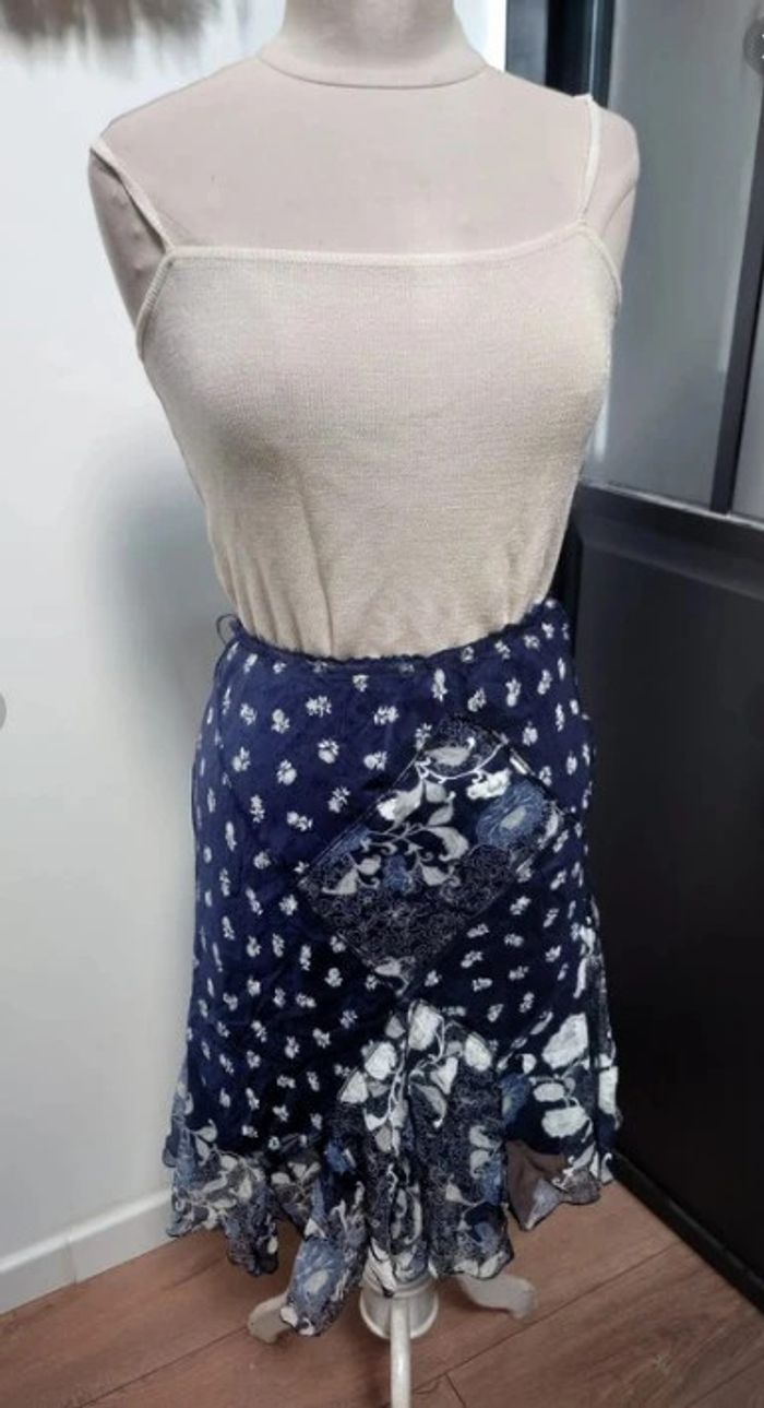 Ensemble jupe et veste d'été en soie t 40-42 - photo numéro 8