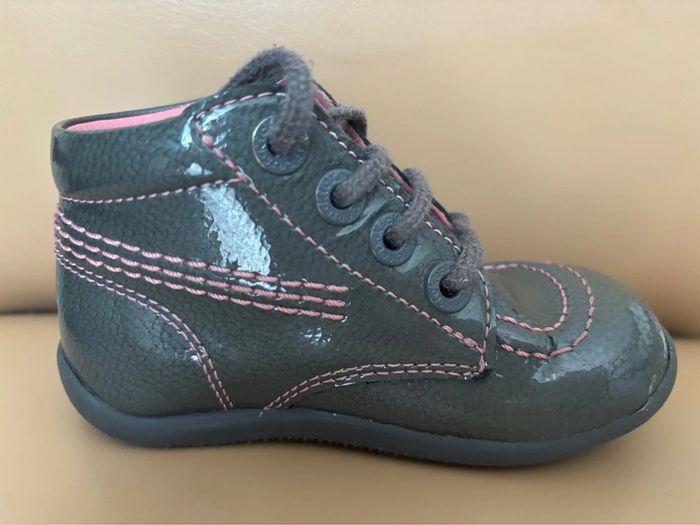 Bottines Kickers Billista Verni gris / Rose 23 - photo numéro 7