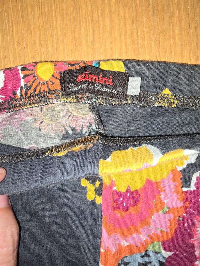 Legging fleuri Catimini 5 ans - photo numéro 3