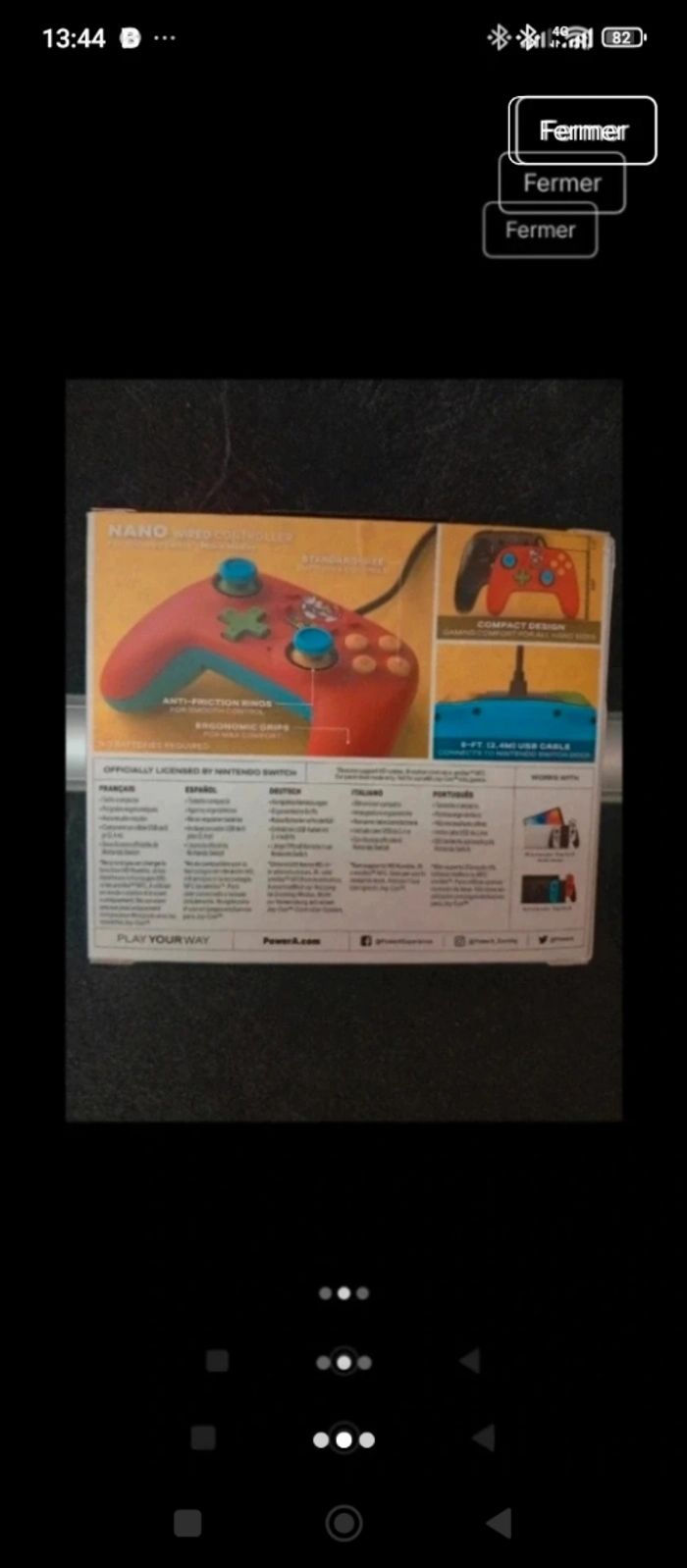 Manette nano officielle Super Mario Nintendo Switch - photo numéro 2