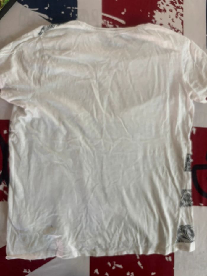 T-shirt Livergy taille S/M blanc liserés noir motif jungle - photo numéro 9