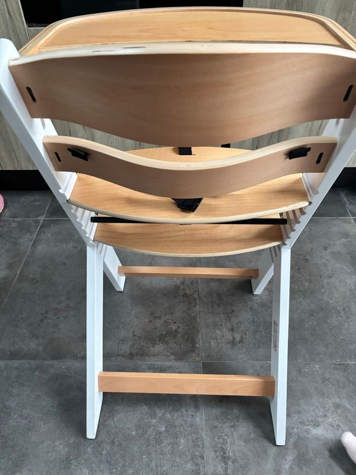 KINDERKRAFT — Chaise haute évolutive Enock White Wood - photo numéro 2