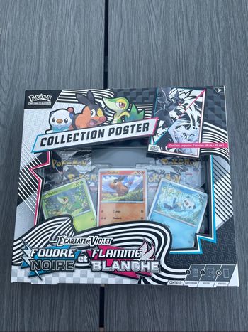 Coffret collection poster foudre noir flamme blanche