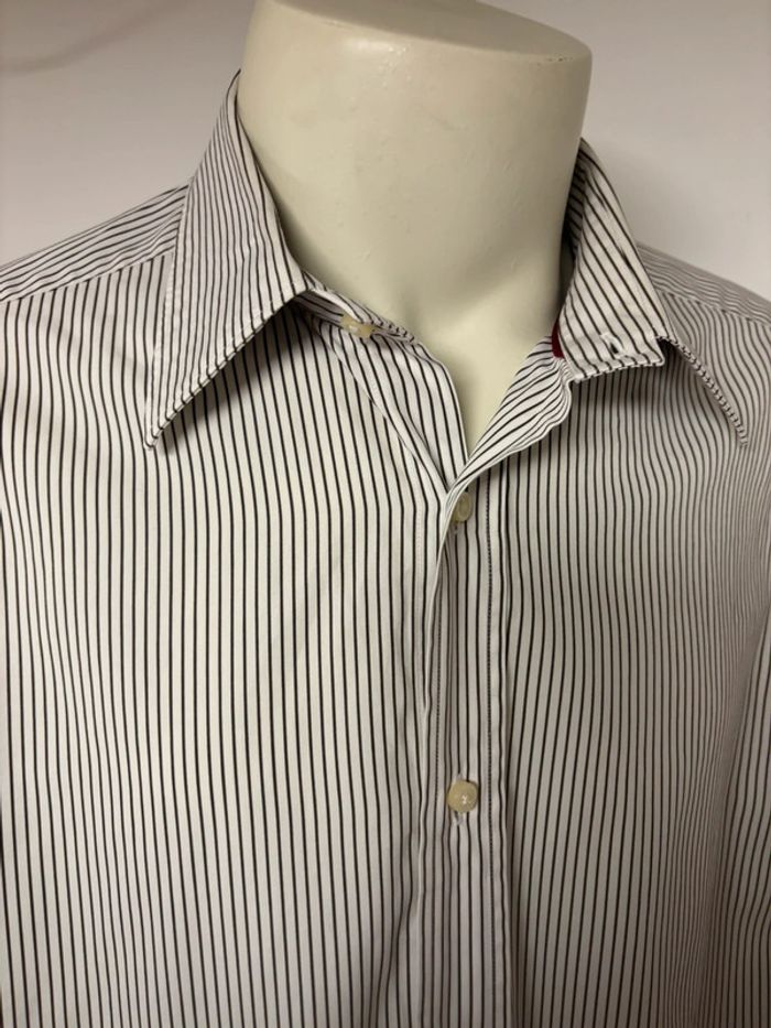 Chemise Massimo Dutti blanche à rayures noires - Taille XXL - photo numéro 6