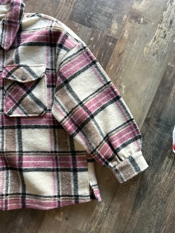 Veste chemise chaude carreaux - photo numéro 3