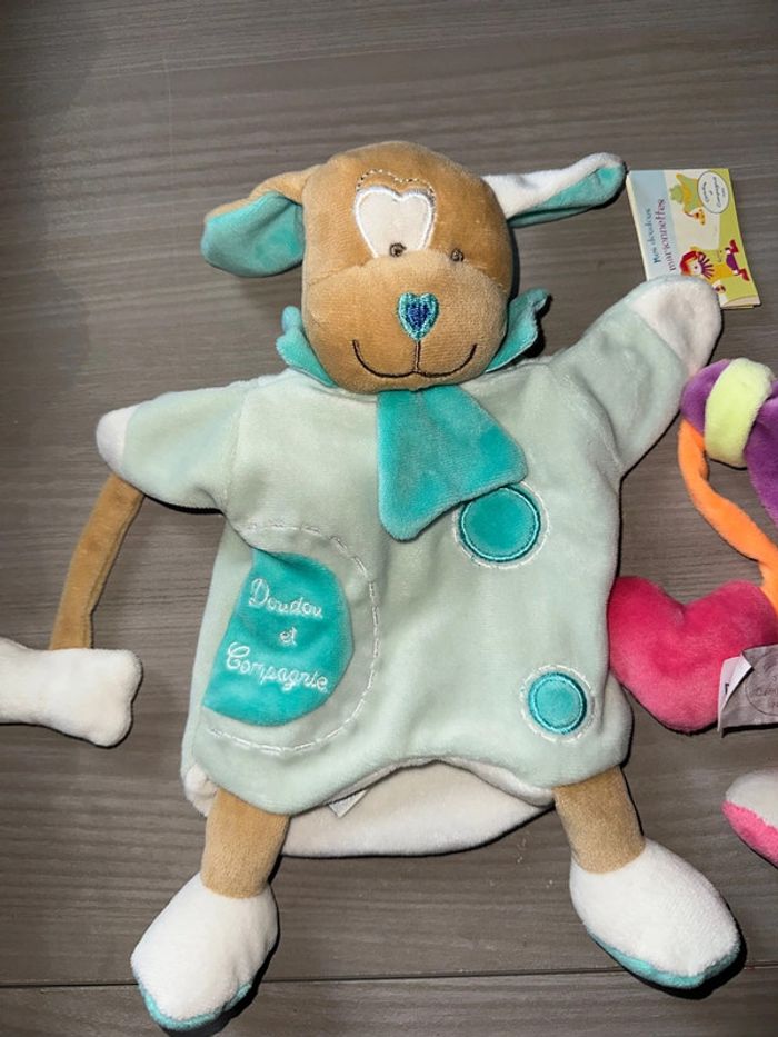 Lot de 2 Doudou marionnette doudou et compagnie - photo numéro 4
