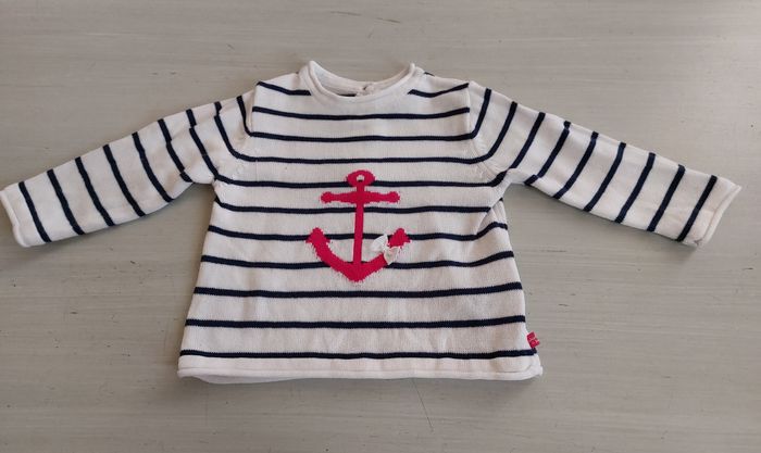 Pull marinière bébé fille  6M