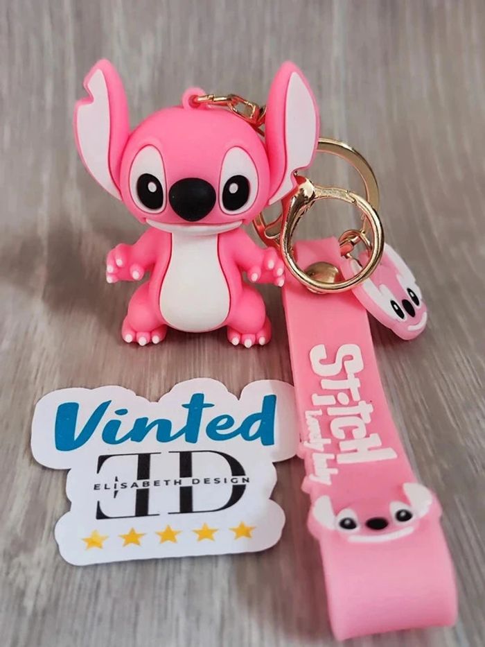 Porte clés Lilo & Stitch rose