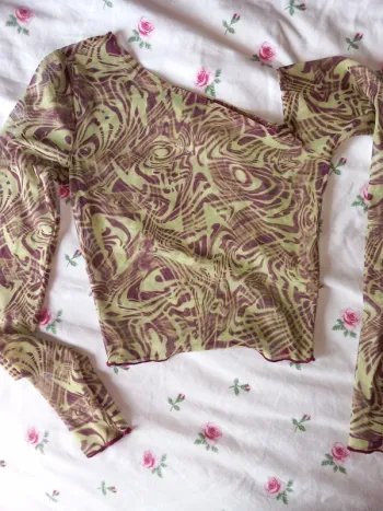 Crop top psychédélique