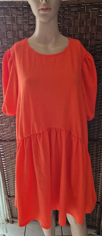 Robe longueur genou Orange grande taille