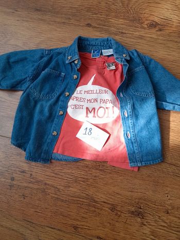 Ensemble 2 pièces Mixte 18 mois chemise jean