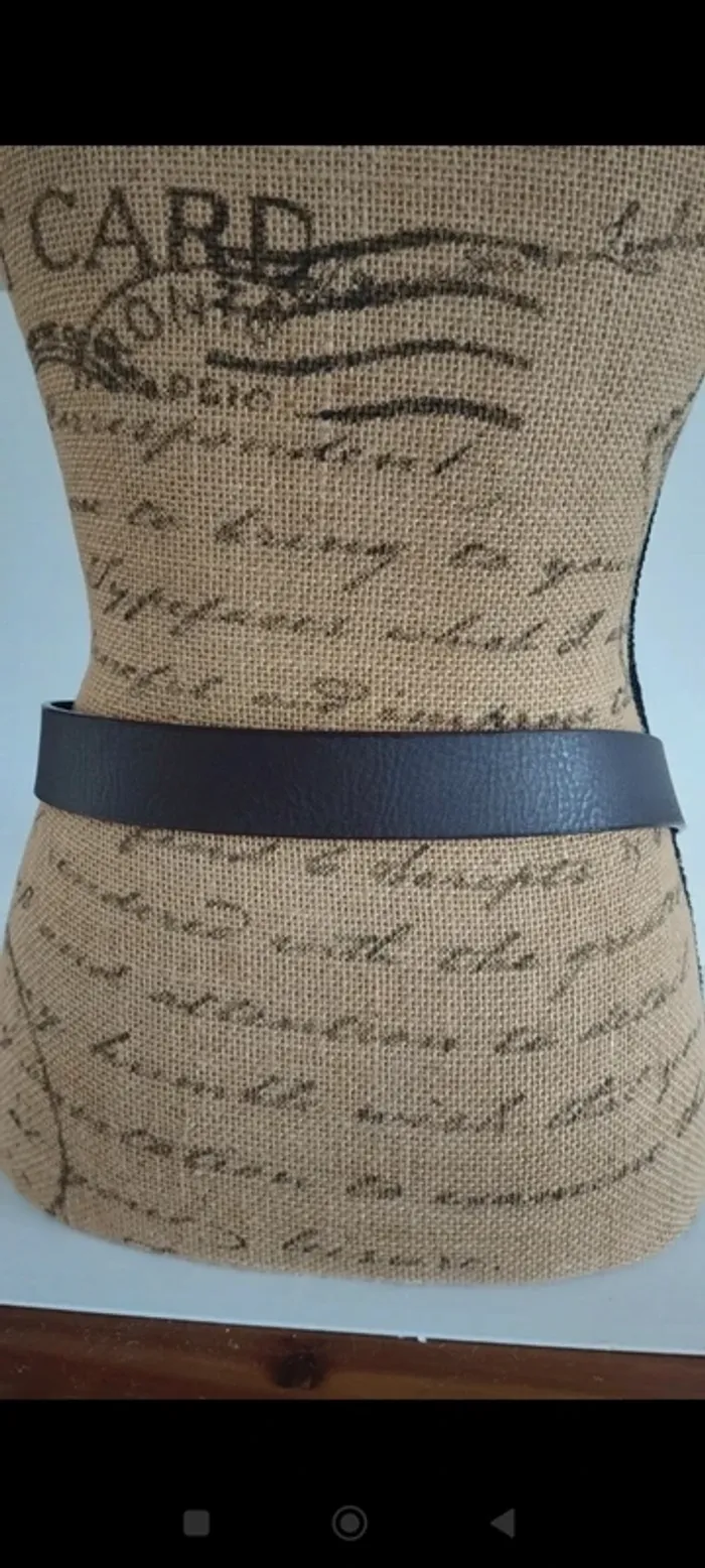 Ceinture marron boucle rectangulaire 90 cm - photo numéro 6