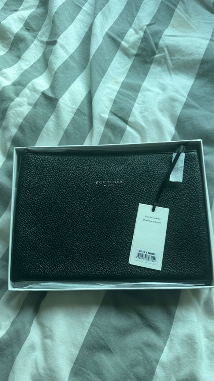 Pochette noire en cuir - photo numéro 2