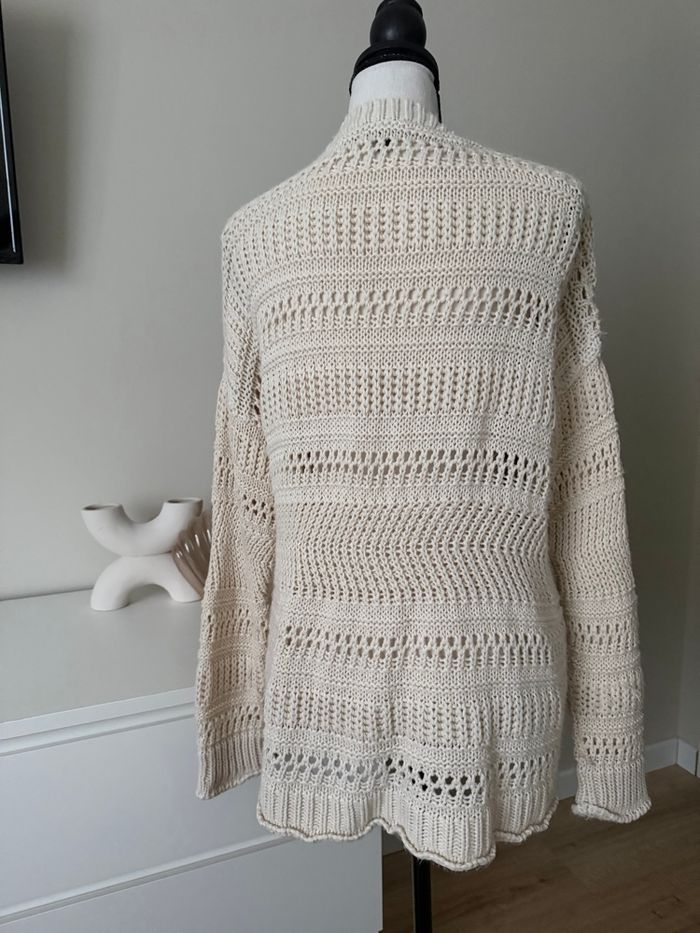 Gilet crème/beige à grosse mailles Kiabi - photo numéro 3