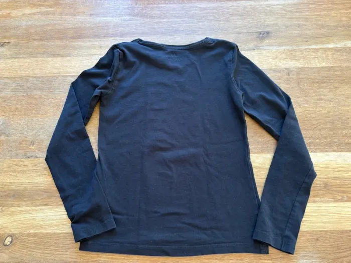 Tee-shirt manches longues noir - photo numéro 4