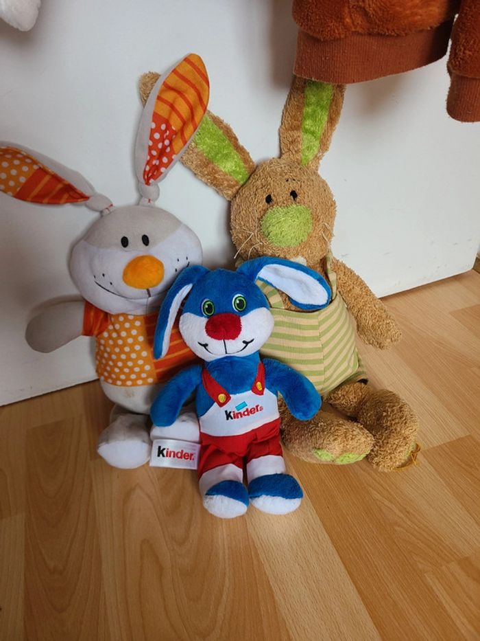 Lot peluche lapin de pâques