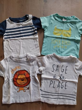 Lot Tee-shirts bébé 12 mois