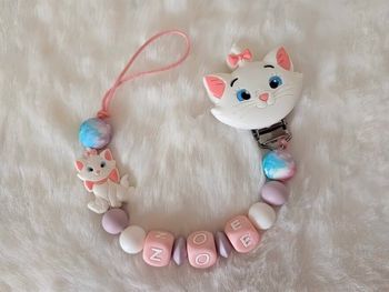 Attache sucette personnalisé en silicone marie