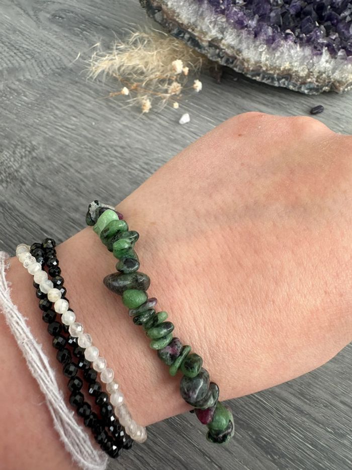 Bracelet en agate mousse d’Uruguay - Pierre véritable - photo numéro 5