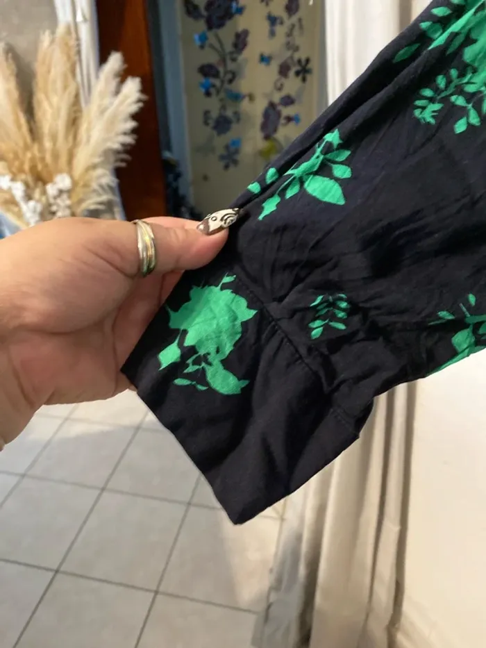 robe longue noir vert 50 M&S mode - photo numéro 4