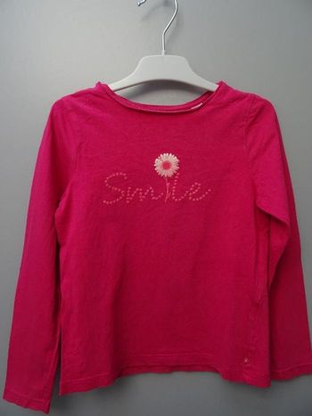 T-shirt à manches longues rose fuchsia