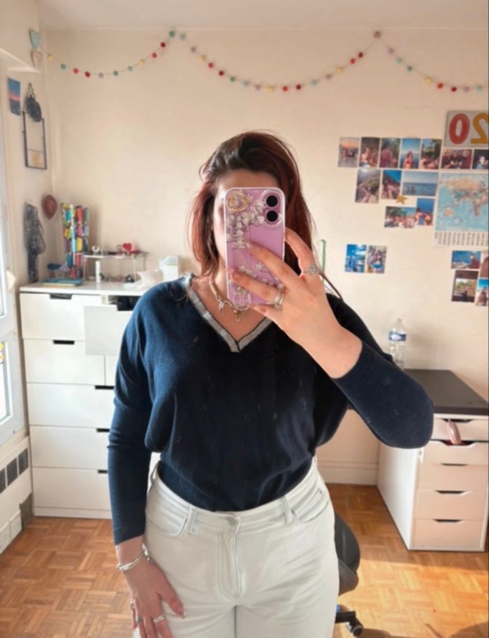 Haut à manches longues col V - photo numéro 6