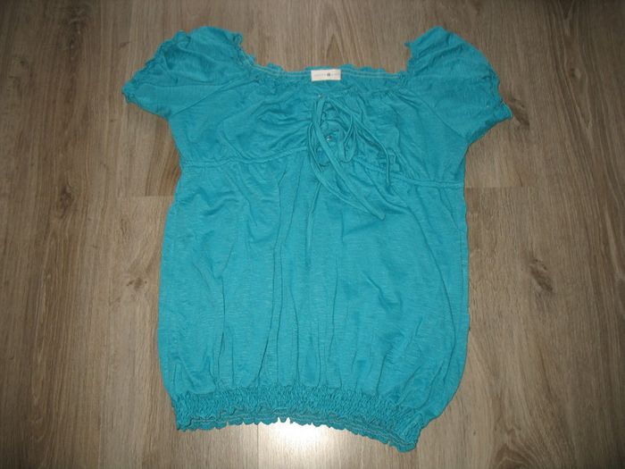 TEE SHIRT MC TURQUOISE "CACHE CACHE" - TAILLE 4 - n°09