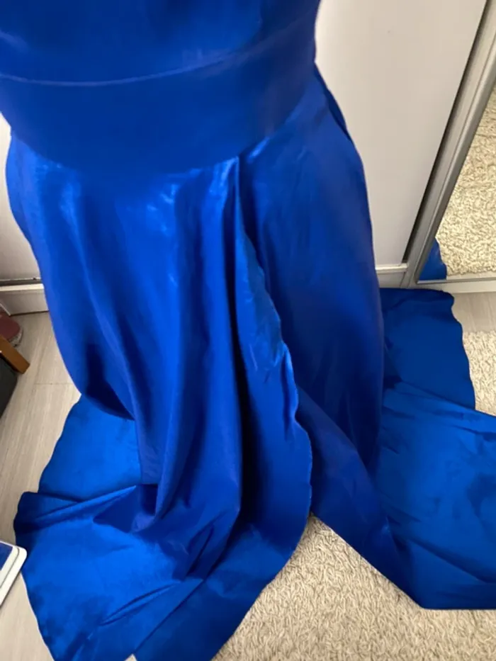 Robe de soirée bleu roi dos nu Eva Brazzi - photo numéro 5