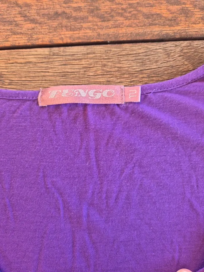 Top violet Fengo manches 3/4 Taille unique ~38 - photo numéro 5
