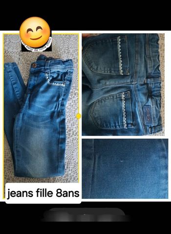 Jean bleu fille okaidi