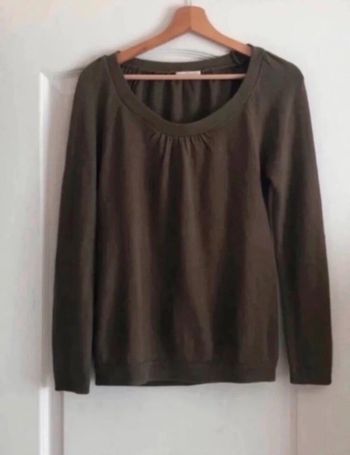 Pull col rond kaki