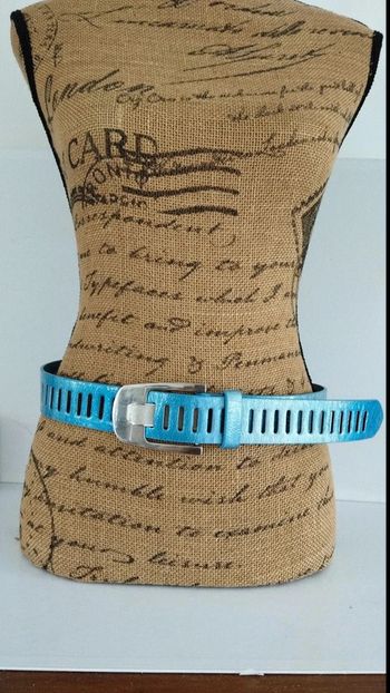Ceinture deux nuances de bleu 85 cm