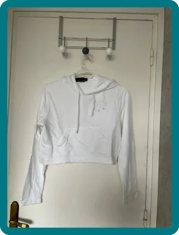 Sweat capuche crop top