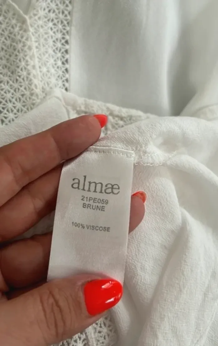 Almae blouse haut top blanc taille 3/40 Excellent état - photo numéro 6