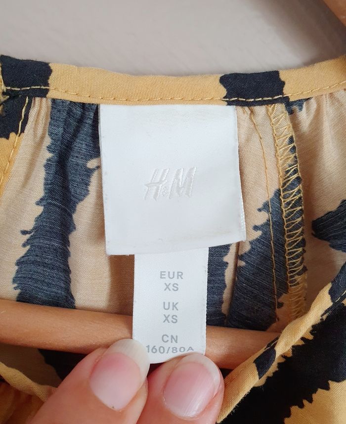 Robe tigrée jaune H&M T. S - photo numéro 4
