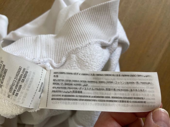 Sweat blanc sérigraphie « Los Angeles » bleu marine Hollister taille M - photo numéro 10