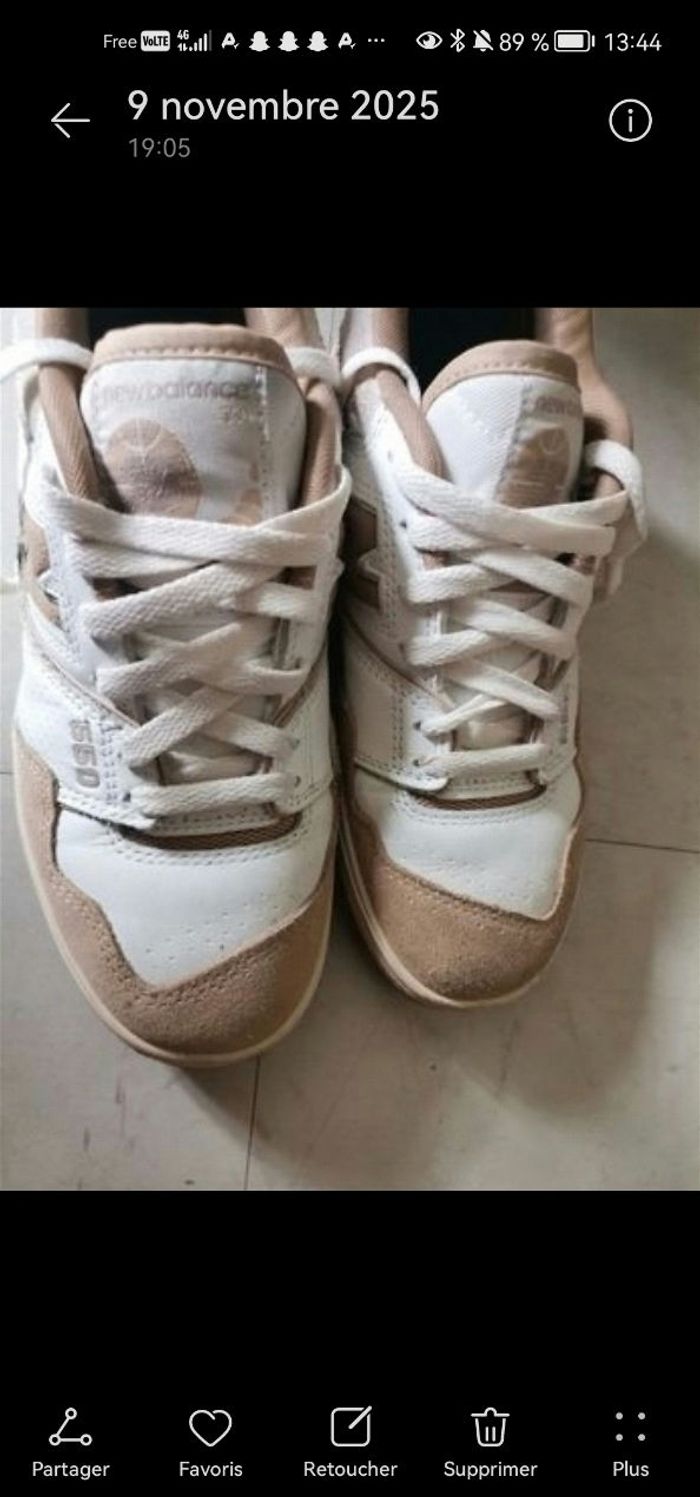 New Balance 550 beige et blanc – Pointure 38,5 - photo numéro 3