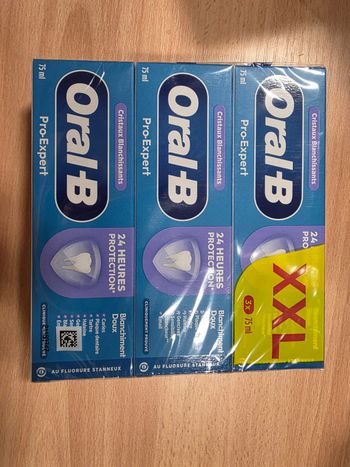 Lot 3 dentifrices Oral B pro expert 