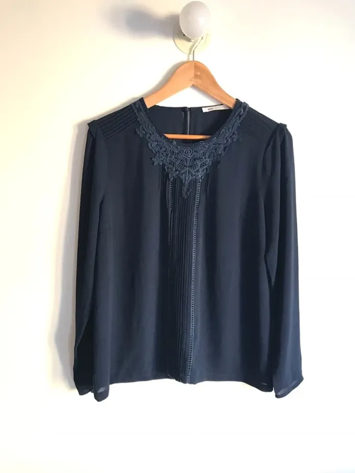 Blouse bleue marine Nina Kaufman taille S