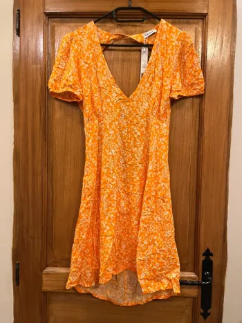 Robe dos nu orange