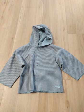 Sweat capuche boutons grain de blé 18M